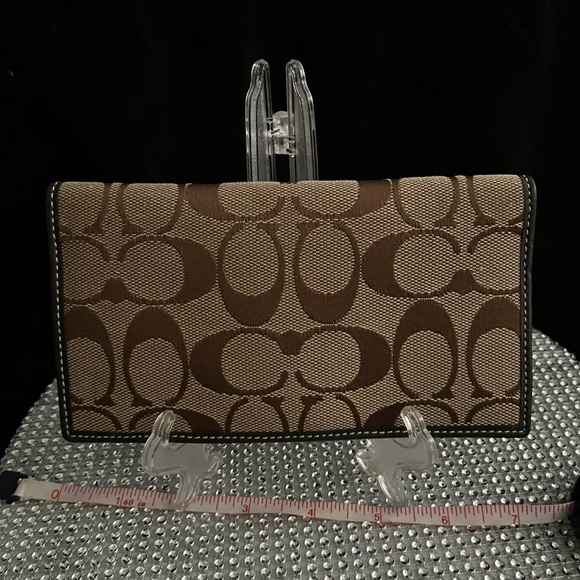 COACH NWOT Monogram Checkbook / Receipt Wallet - Picture 2 of 7